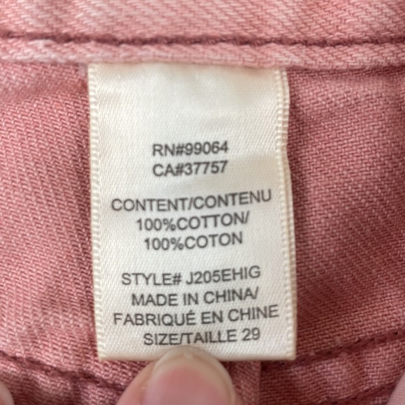 Billabong Drift Away Distressed Denim Hi Rise Shorts w/Frayed Raw Hem - Size 29 - Picture 12 of 13